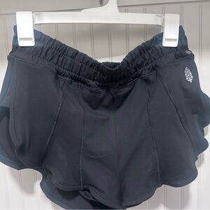 Free People Black Athletic Wrap-Style Shorts